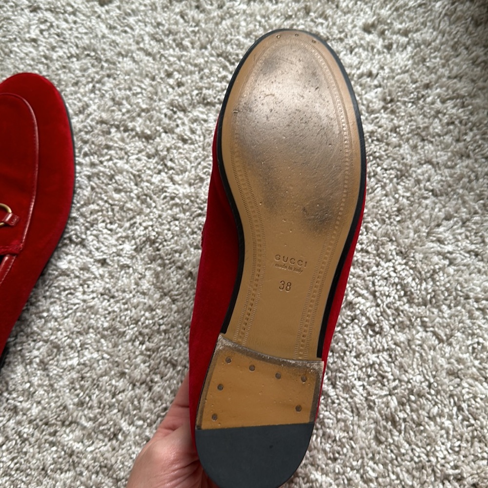 Red Gucci loafers. - Picture 10 of 10